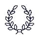 Wired lineal 1760 laurel wreath hover pinch